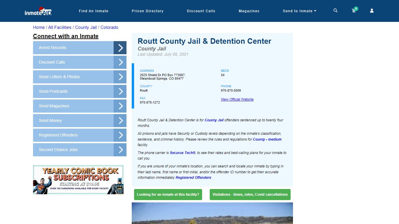 Routt County Jail & Detention Center - Inmate Locator - Steamboat ...
