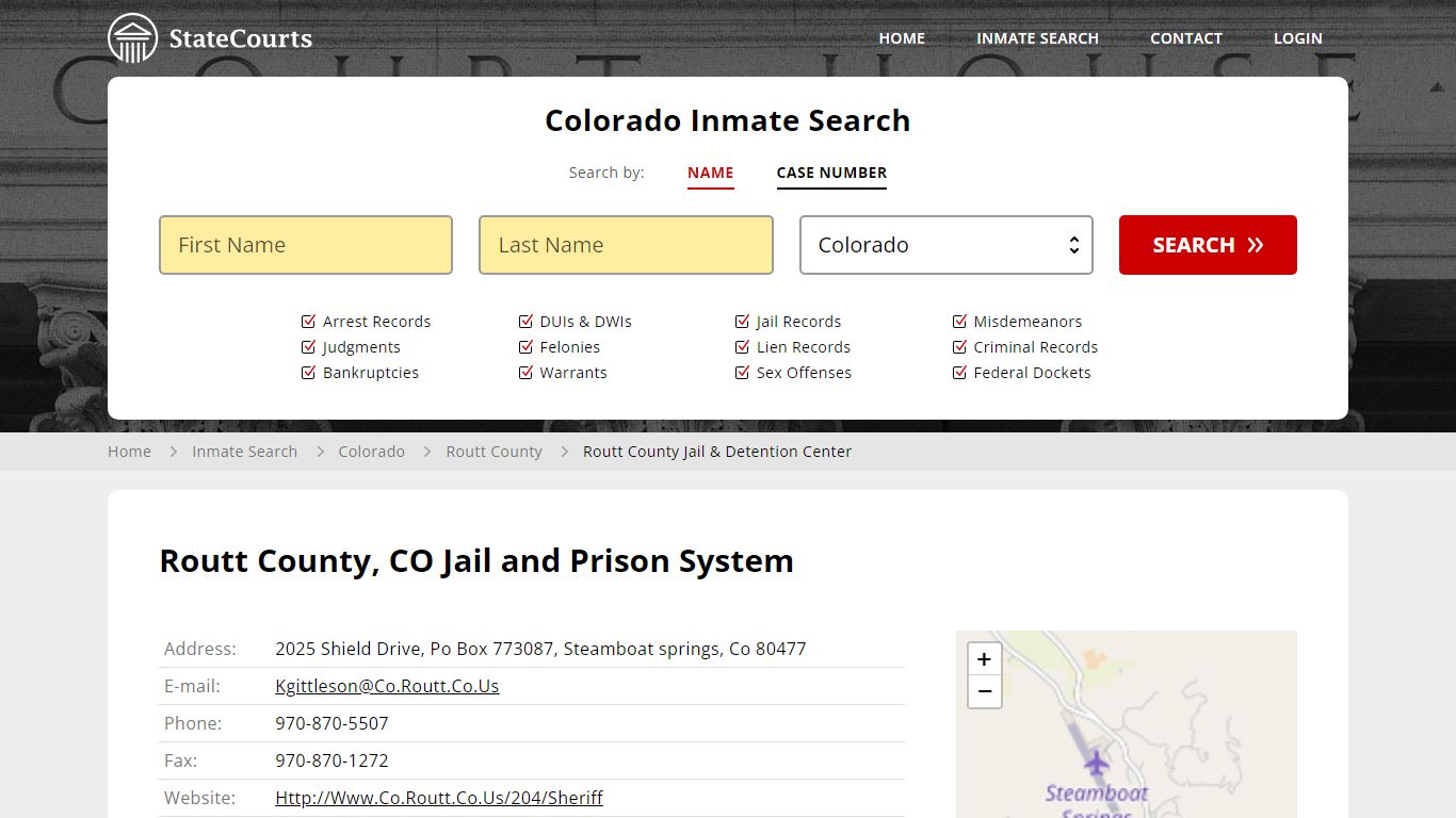 Routt County Jail & Detention Center Inmate Records Search, Colorado ...